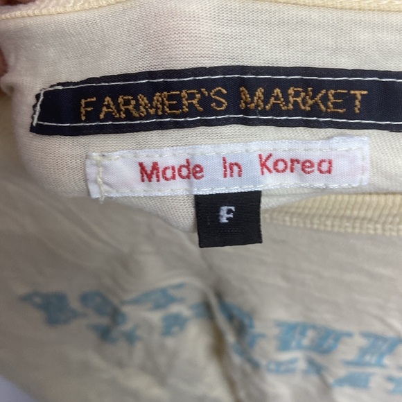 Farmer’s Market Korean Design “Not Guilty By Association” Yellow Graphic T-Shirt - Picture 4 of 5